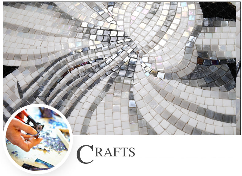 TST Mosaic Mural Black & White Sunflower Modern Unique Design Wall