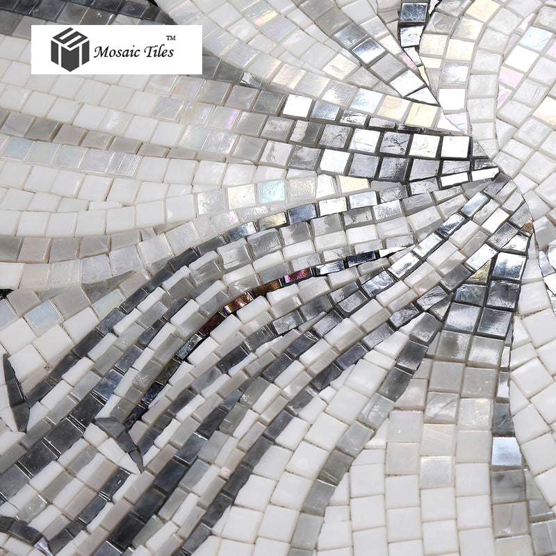 TST Mosaic Mural Black & White Sunflower Modern Unique Design Wall
