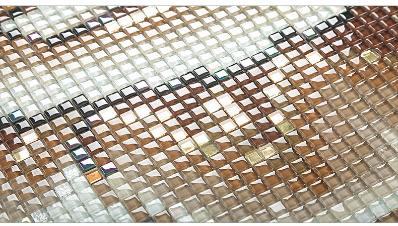 TST Mosaic Collages Flowers Patterns Home Hotel Background Wall Deco Glass Tiles