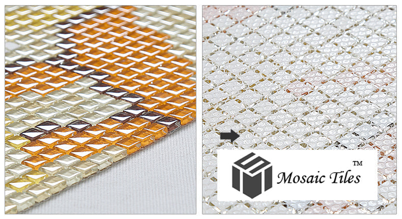 TST Mosaic Collages Golden Auspicious Clouds Parquet Crystal Glass Wall Backsplash
