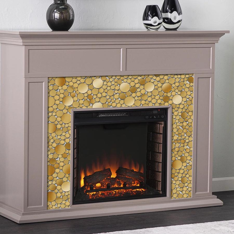 Wall Backsplash Tile Gold Bubble Mosaic Tile Kitchen Bathroom(Pack of 5)