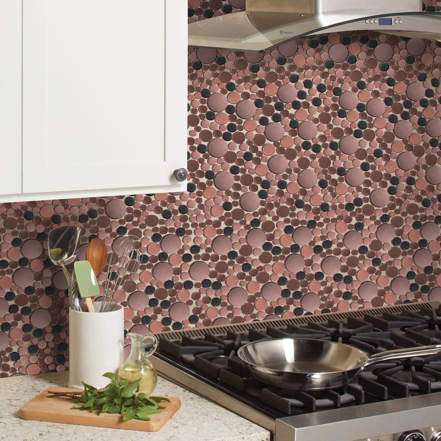 Bubble Mosaic Tile for Wall Backsplash Kitchen Bathroom (Pack of 5)