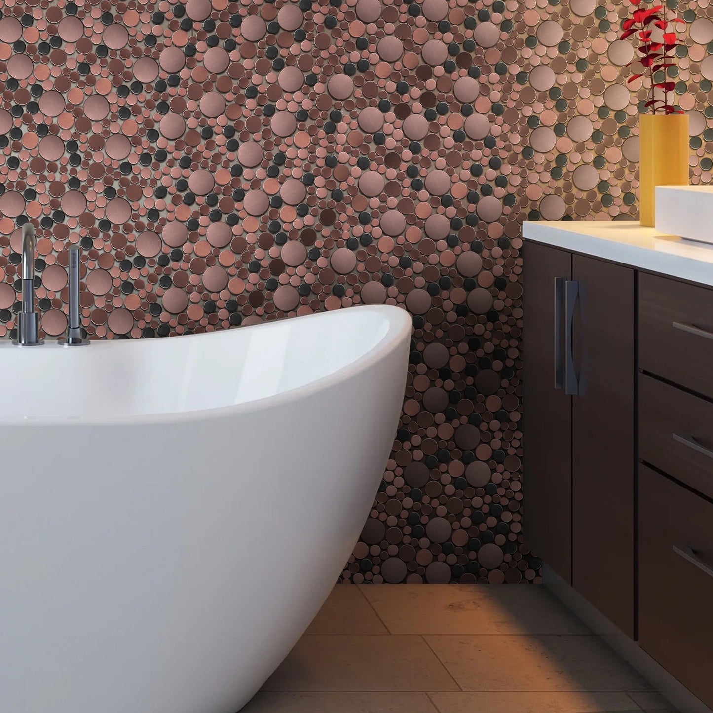 Bubble Mosaic Tile for Wall Backsplash Kitchen Bathroom (Pack of 5)