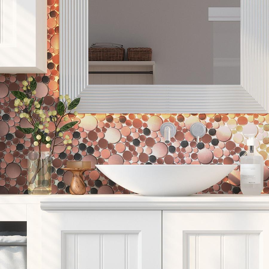 Bubble Mosaic Tile for Wall Backsplash Kitchen Bathroom (Pack of 5)