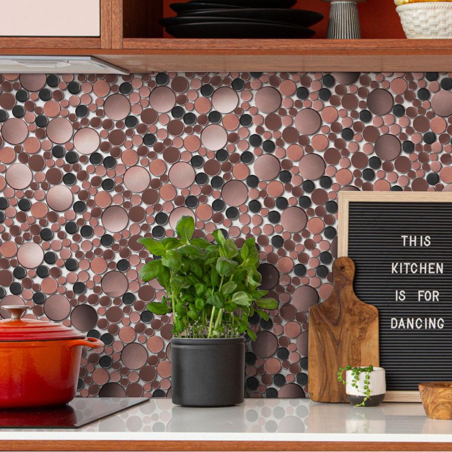 Bubble Mosaic Tile for Wall Backsplash Kitchen Bathroom (Pack of 5)