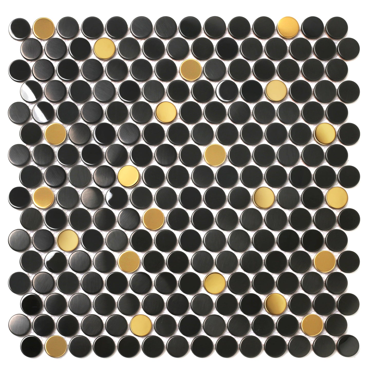 Backsplash Tile for Kitchen Bathroom Penny Round Mosaic(Pack of 5)
