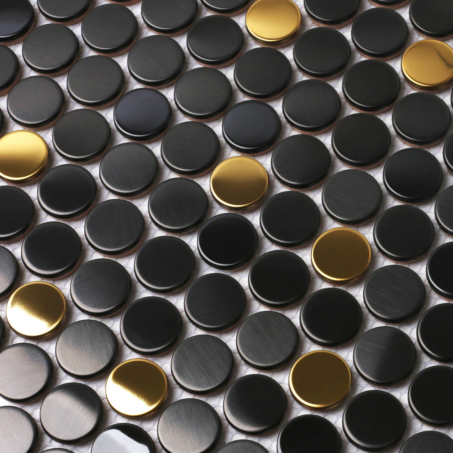 Backsplash Tile for Kitchen Bathroom Penny Round Mosaic(Pack of 5)