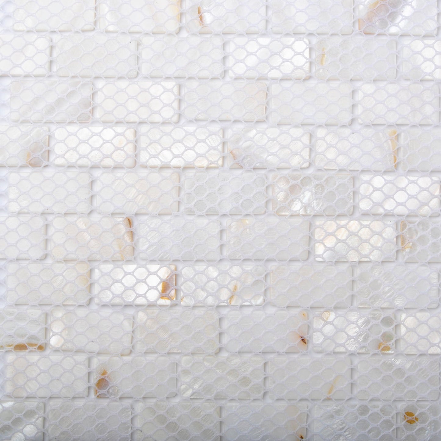 TST Mother Of Pearl Tiles White Subway Interlocking Gliterring Fresh Water Shell Tile