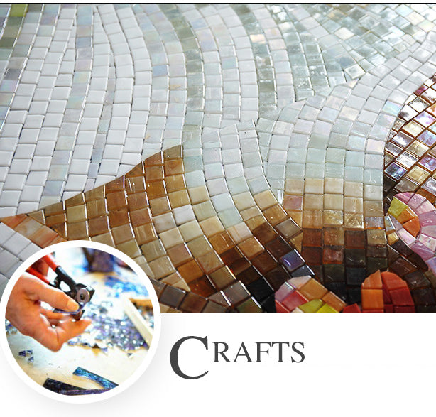 TST Jade Glass Mosaic Mural Tiles Bisazza Style Customized White Floral Mosaic Tile Home Wall Decor TSTBSM014
