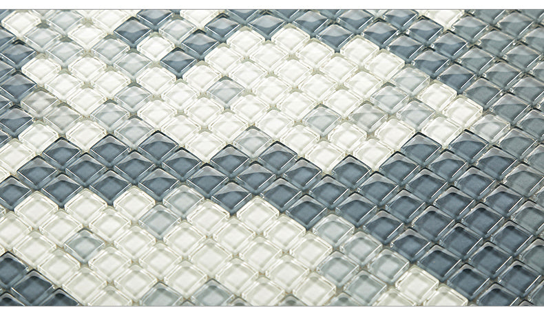 TST Mosaic Collages Leaf Pattern Crystal Glass Wall Deco Backsplash Art Mosaic Tiles