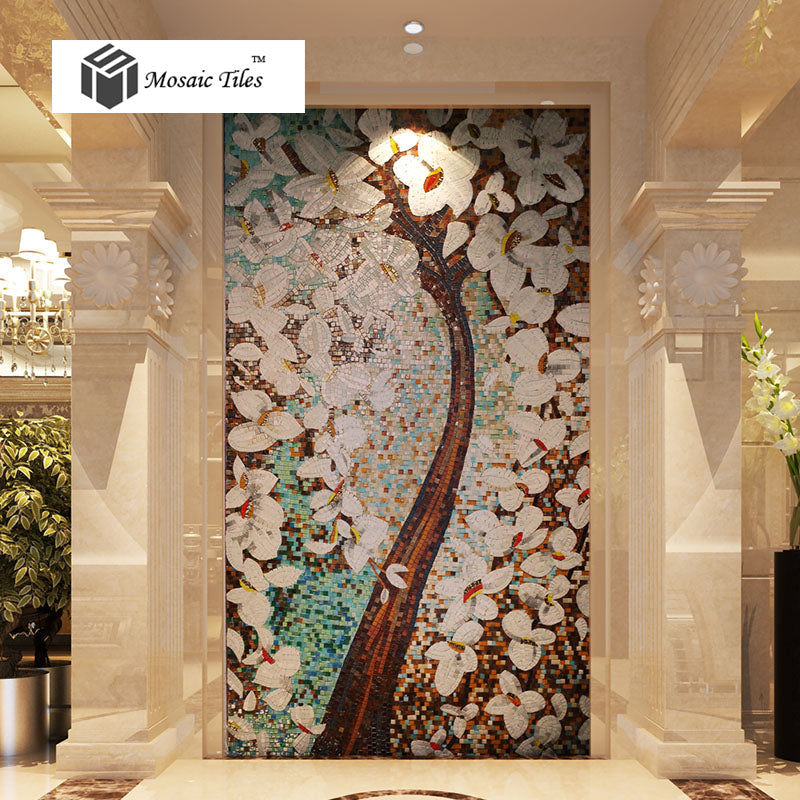 TST Mosaic Murals Fortune Lucky Tree Colorful Wall Deco Art Design TSTBSM016