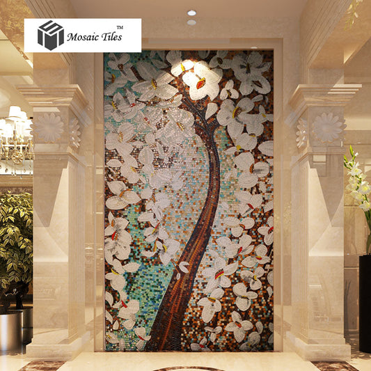 TST Mosaic Murals Fortune Lucky Tree Colorful Wall Deco Art Design TSTBSM016