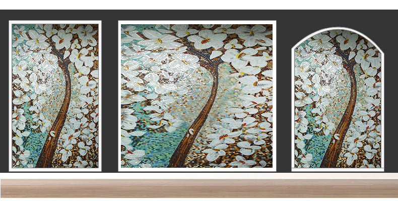 TST Mosaic Murals Fortune Lucky Tree Colorful Wall Deco Art Design TSTBSM016