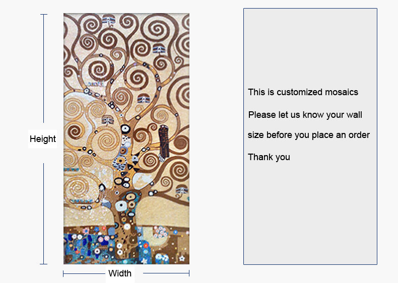 TST Mosaic Mural Chocolate Coffee Color Lucky Tree Studio Idea Design Wall Deco